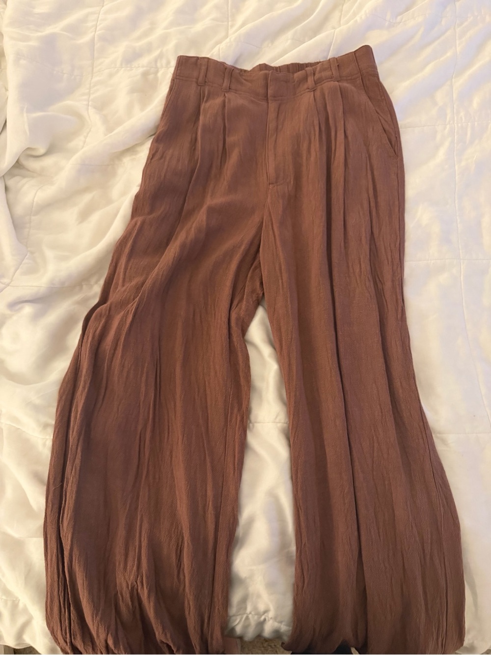 Wide Leg Women’s Pants in Brown